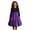 F150-Purple, variant on FYDUU Kid Girls Halloween Dress Purple Lights Dresses for Girls Long Sleeve Party Gown with Tulle Princess Dress Holiday Clothes 7-10 Years