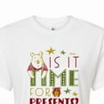 thumbnail image 3 of Disney Winnie The Pooh - Is It Time For Presents? Christmas- Juniors Cropped Cotton Blend T-Shirt, 3 of 5