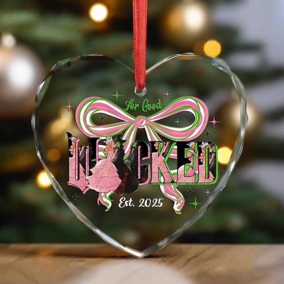 Wicked Ornament 2025 – For Good Christmas Ornament – Personalized Wicked Gift – Glinda & Elphaba Decor – Custom Name Holiday Keepsake HA5