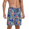thumbnail image 2 of Wukai Cute Popcorn Men’s Short Pajama Pants With Pockets Soft Sleep Pj Shorts for Men-XX-Large, 2 of 6