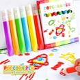 thumbnail image 4 of DLMCUH 6Pcs Popcorn Pens Puffy 3D Bubble Puffy Pens DIY Art Craft Pens Heat Expandable Raised Texture Markers for Classroom Projects Classroom Art Activities, 4 of 9