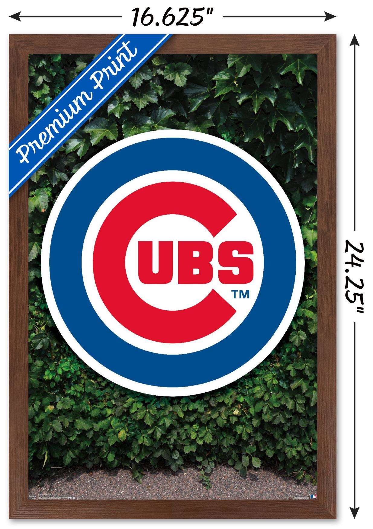 MLB Chicago Cubs - Logo 16 Wall Poster, 14.725" x 22.375", Framed