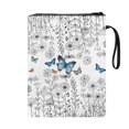 thumbnail image 2 of HELLHERO Polyester Book Sleeve Protector Pouch for Mother Classic for Textbooks Pocket, 8.66 x 11.42 Meadow Butterflies, 2 of 8