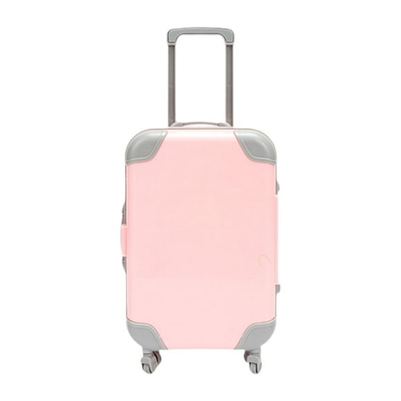 Mini maleta con soporte para pestañas, maleta para muñecas en miniatura, accesorios para casa de muñecas Rosa