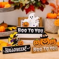 thumbnail image 4 of Decoración De Halloween 2023 Madera Mesa Fiesta Atmósfera Props Calabaza Fantasma Bruja Trick Or Treat, 4 of 4