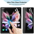 thumbnail image 2 of 2 Pack Soft Screen Protector for Samsung Galaxy Z Fold 7, 2 Inside TPU Hydrogel Film + 2 Front/Back HD Clarity Screen Protector for Samsung Galaxy Z Fold 7,Clear, 2 of 5