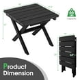 thumbnail image 3 of Gymax 2 Pieces Folding Adirondack Side Table Poolside Garden Patio Black, 3 of 10