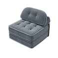 thumbnail image 5 of Convertible Corduroy Lounge Chair, 2-in-1 Chair-to-Bed Sleeper with Full Foam Support, Tufted Upholstered Sofa Bed for Living Room Bedroom Studio, 5 of 12