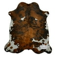 thumbnail image 4 of Medium Tricolor Cowhide Rug, 6x8 ft, Genuine Leather, Natural Cowhide for Modern & Rustic Decor, 4 of 8