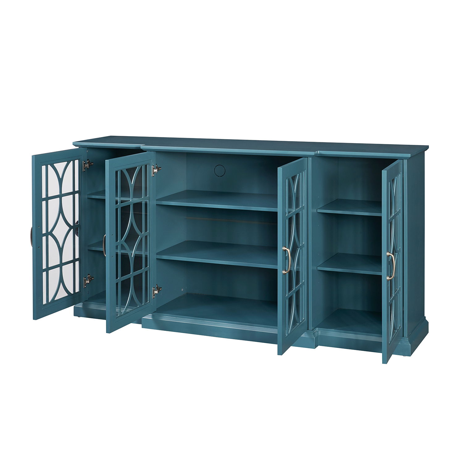 GIA Design Group 4 Door Tier Modern Sideboard Buffet Stand for Storage, 63 inch, Blue
