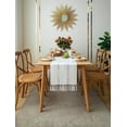 thumbnail image 2 of Nvzi Farmhouse Table Runner, Rustic Table Runners 72 Inches Long, Linen Boho Table Runner, Braided Striped White Table Runner for Dining Party Holiday, 14x72 Inches, WideHollow Off White, 2 of 4