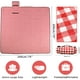 thumbnail image 2 of Mantas de picnic al aire libre, manta de picnic de 79 x 79 pulgadas, impermeable, plegable, ideal para playa, camping en hierba. (Rojo y blanco) Xemadio LRWJ484, 2 of 3