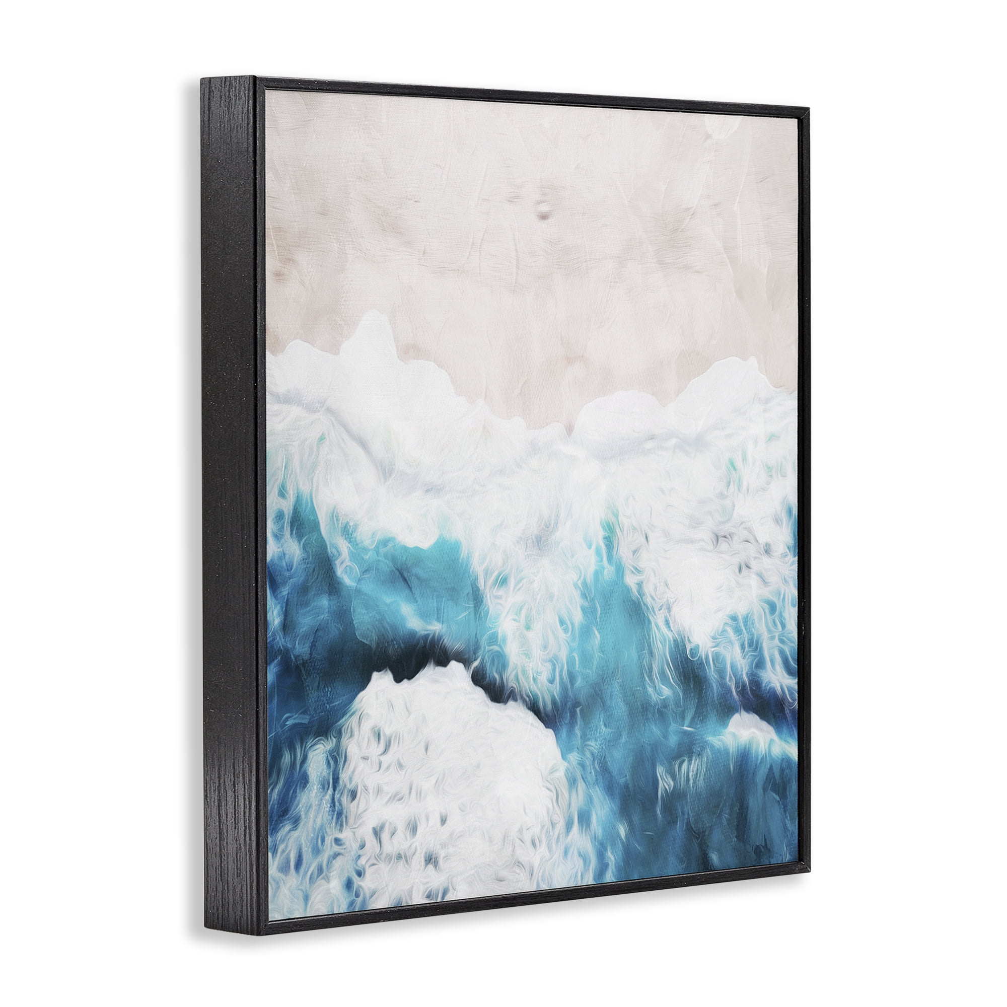Stupell Industries On The Beach Aerial Black Framed Giclee Art, design by Milli Villa