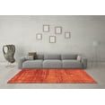 thumbnail image 3 of Ahgly Company Indoor Rectangle Abstract Orange Modern Area Rugs, 7' x 10', 3 of 4