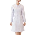 thumbnail image 2 of HAJWOH Scrubs for Women Dress Formal Lapel Neck Long Sleeve Button Down Work Dresses Stretchy Lightweight Workwear White XL, 2 of 5