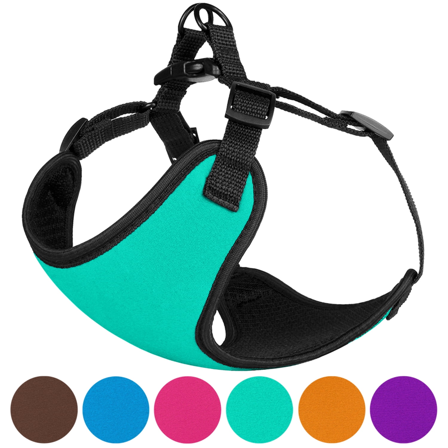 turquoise dog harness
