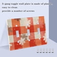 thumbnail image 4 of Dailycode Light Switch Plate Covers 3 Gang Wall Plate Plastics Outlet Covers for Kitchen Home Office Decor Snowflake Red Plaid, 4 of 8