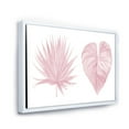 thumbnail image 3 of Designart 'Tropical Pink Watercolour Leaves On White II' Shabby Chic Framed Canvas Wall Art Print, 3 of 5