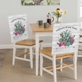 thumbnail image 5 of Welcome to Our Home Chair Covers Set of 8 Summer Cactus Succulents Arrow Wood Grain Chair Back Covers Stretch Removable Washable Slipcovers Protector for Dining Room Kitchen Party Decor, 5 of 9