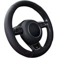 thumbnail image 1 of Funda universal para volante de coche, de microfibra, de 37-38 cm (15"), antideslizante, transpirable y duradera (negra), 1 of 5