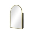 thumbnail image 5 of 36"x24" Iron Arched Bathroom Mirror Cabinet,Gold, 5 of 7