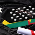 thumbnail image 5 of Grenada Mix United States Black American Flag Graduation Stole Shawl Sash Scraf Gift For Abroad Student International Study, 5 of 6