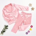 thumbnail image 4 of WOYY Toddler Girls Satin Silk Outfits Long Sleeve Button Shirt Pants Sleepwear Set, Sizes 4-5T, 4 of 8