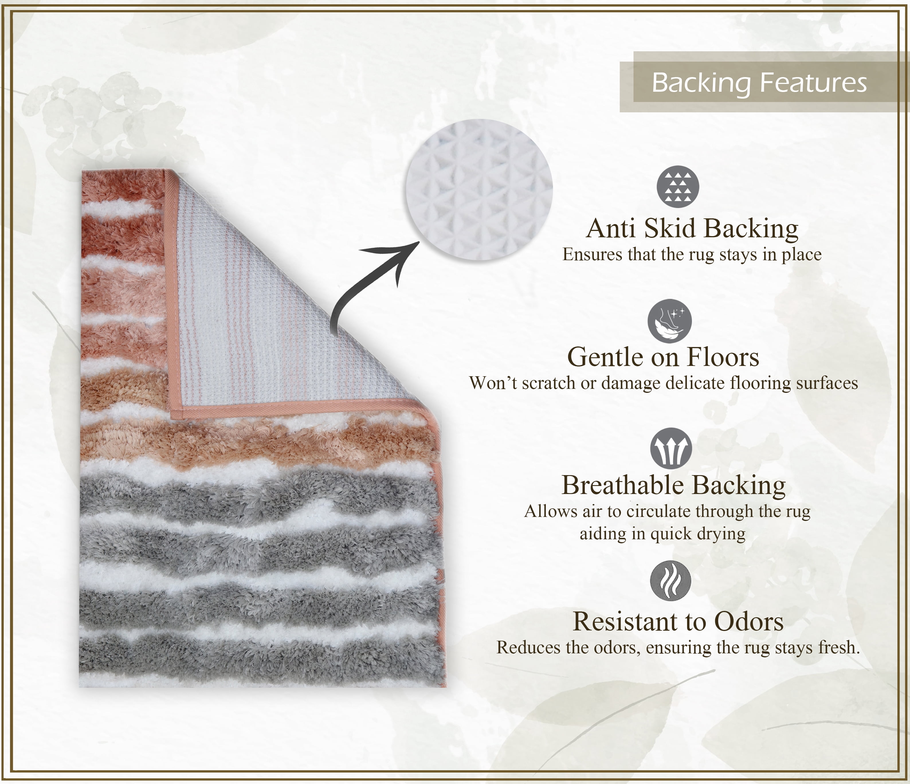 Bathroom Rugs, Extra Soft Absorbent Bath Rugs, Non-Slip, Quick Drying, Machine Washable, Plush Comfort for Bathroom Floor, Tub, Shower and Home Decor Accessories, 24x40, Coral