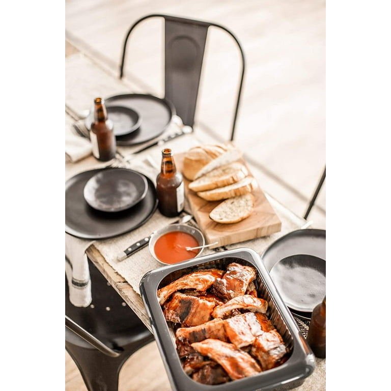 Fancy Panz 8 x 8-Inch Dress Up and Protect Your Foil Pan, 100% Made in USA,  8 x 8 Foil Pan Included. Hot or Cold Food. Stackable for easy travel. Great  for