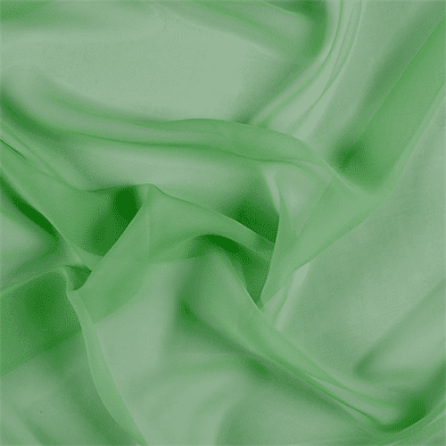 green silk chiffon fabric
