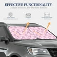 thumbnail image 3 of KLL Rabbit Face Windshield Sun Shade 2-Piece Foldable Car Front Window Sunshade for Most Sedans SUV Truck- Large, 3 of 5