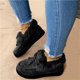 thumbnail image 5 of Qarigey Botas planas de moda informal para mujer, zapatos cálidos de invierno, botas planas de gamuza para la nieve, zapatos de plataforma mocasines Calzado No.7 Qarigey AP007081-07, 5 of 5