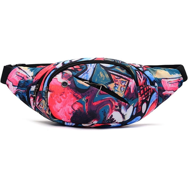 Sac Banane Mode Sac de Poitrine Ceinture Réglable Sac de Poitrine Sac à Bandoulière Sac Décontracté Sacs Banane Pochette de Hanche pour Course Randonnée Entraînement Physique Cyclisme Plage Voyage Concert Festival, Multicolore, Taille Unique, Sac de Taille