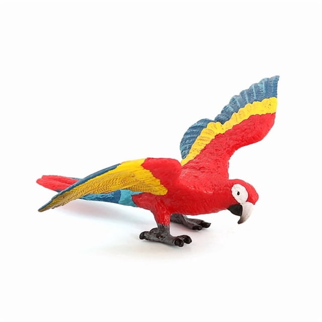 Figura realista de PVC con forma de loro guacamayo, modelo pájaro salvaje, 8,6 cm