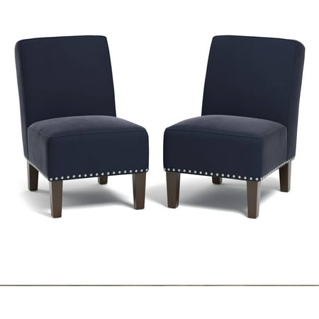 Brodee Armless Chair in Velvet – Set of 2