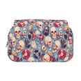 thumbnail image 2 of Easygdp music Skull record Retro para Estuche de Lápices con Tapa Flip, Suministros de Oficina y Universidad para Adolescentes y Adultos, 2 of 7