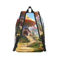 thumbnail image 2 of Yiaed Cute Mushroom Town Print Backpack, Premium Laptop Backpack, Travel Backpack for Women, Lightweight Backpacks, Comfortable Back Pack-Medium, 2 of 7