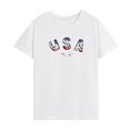 thumbnail image 1 of Camiseta de Verano con Estilo para Mujer, Ropa de Calle con Cuello Redondo, para Acampar, Trabajar Y Deportes S, 1 of 7