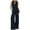 Navy, variant on Women's Cotton Button-Down Sleeveless Vest and Wide Leg Pants Set – Casual Two-Piece Suit with Pockets for Business or Vacation