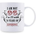 thumbnail image 2 of 96th Birthday Gifts for Women Men - I''m Not 96 I''m 18 with 78 Years of Experience Mug - 96 Year Old Present Ideas for Mom, Dad, Wife, Sisters, Grandma, Grandpa, Friends, Coworkers - 11 oz Coffee Mug, 2 of 6