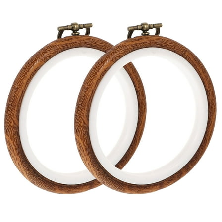 HEATSHAKING 2Pcs Imitated Wood Embroidery Hoop for Christmas Ornaments and Wall Art