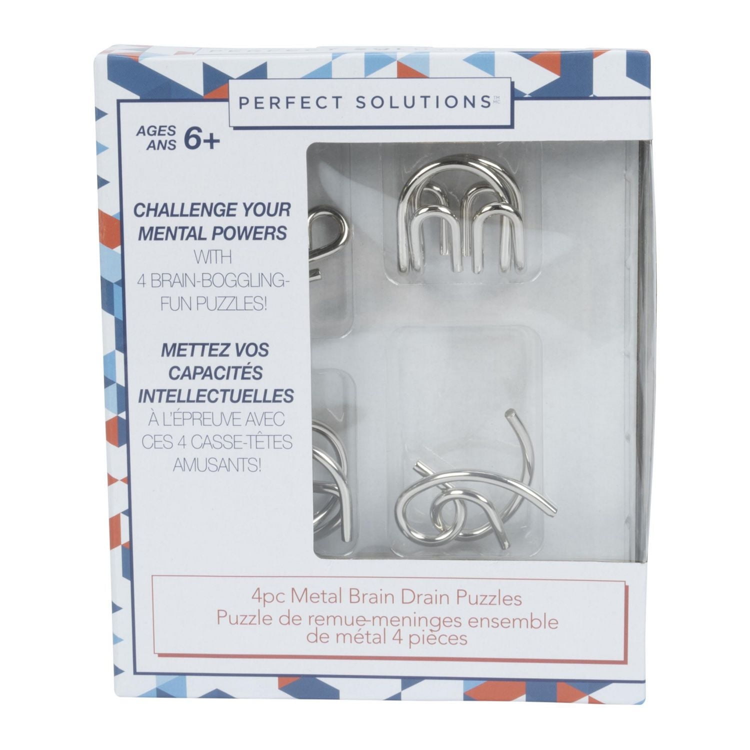 Perfect Solutions Jeu Brain Drain En Métal - Paquet De 3