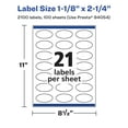 thumbnail image 6 of Avery 1-1/8" x 2-1/4" Waterproof Oval Labels, 2,100 Labels, 6 of 10