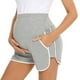thumbnail image 5 of ShomPort Maternity Shorts with Pockets Loose Casual Pregnant Active Shorts Over The Belly Fall Maternity Clothes, 5 of 6