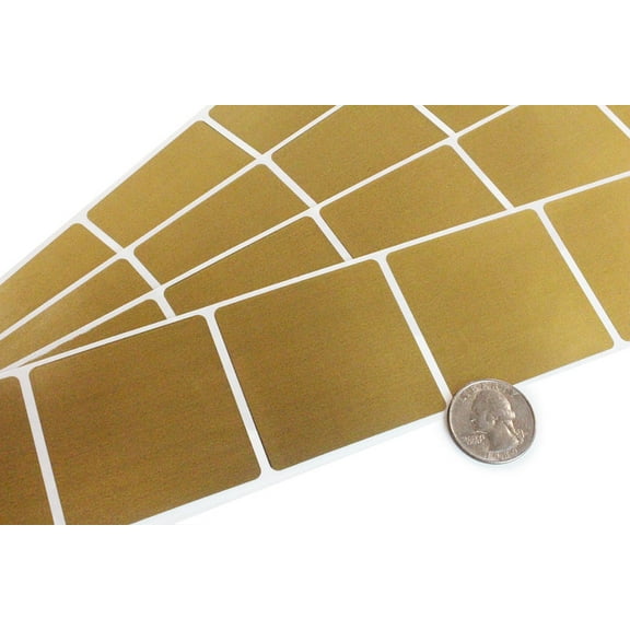 My Scratch Offs 2 Inch Gold Square Scratch Off Sticker Labels, 100 Count