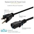 thumbnail image 5 of StarTech 6 ft 14 AWG Computer Power Cord - NEMA5-15P to C13, 5 of 9