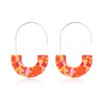 thumbnail image 1 of Pendientes colgantes multicolor liso semicírculo acrílico mujer pendiente regalo de aniversario elegante gancho para la oreja boda playa blanco Ropa, zapatos y accesorios Miscelánea Naranja amarillo Qarigey AP010380-03, 1 of 6
