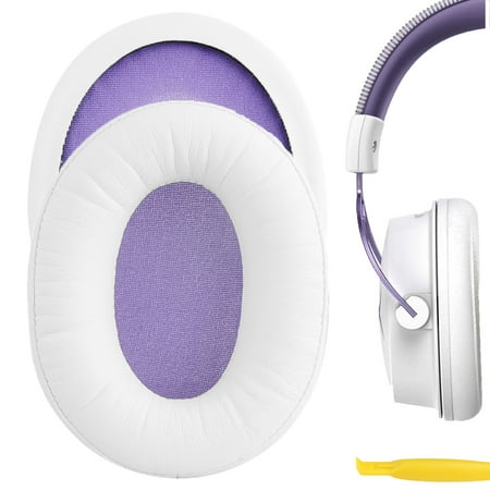 Geekria QuickFit Replacement Ear Pads for HyperX Cloud Alpha/ AlphaS/ Mix/ Alpha Limited Edition Gaming Headphones Repair Parts (White)