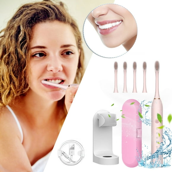 IBaodan Surprise discount Sound Rechargeable Electric Toothbrush For Adults And Kids Travel Toothbrush With 4 Brush Heads Travel Case Bracket 6 Modes PowerToothbrush Gifts