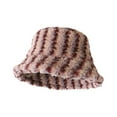 thumbnail image 2 of CYSFASHION Fur Bucket Hat For Women Soft Faux Plush Flannel 2026 Trendy Wool Lined Men's Hats & Caps Pink, 2 of 4